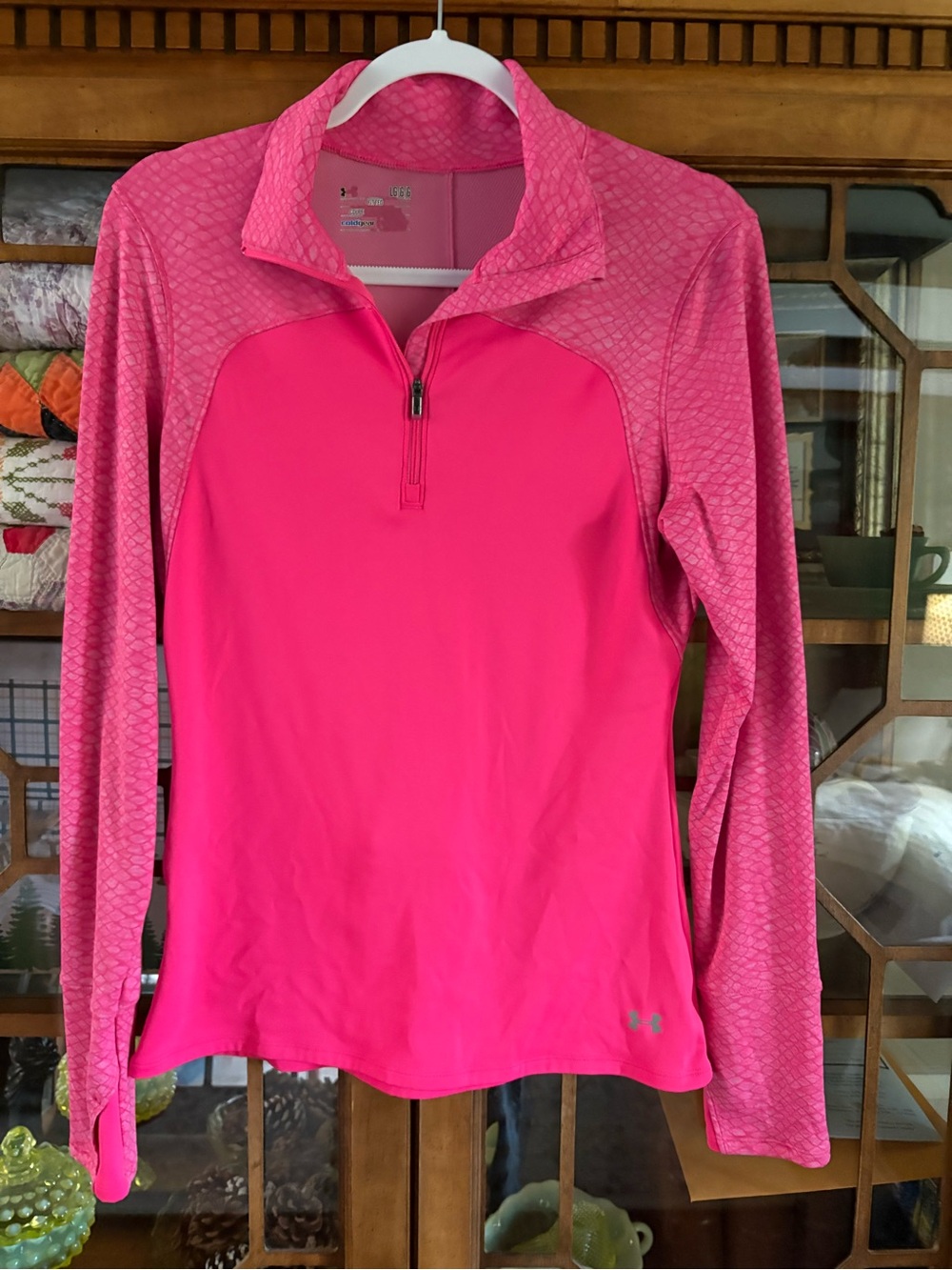 Under Armour Women's Hot Pink Quarter-Zip Performance Pullover